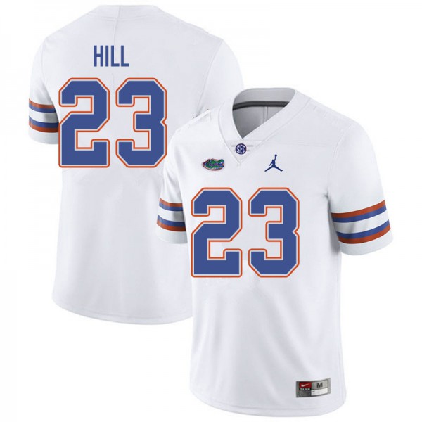 Jordan Brand Men #23 Jaydon Hill Florida Gators College Football Jersey White